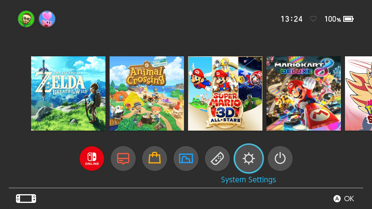 Internet connection (with a wireless connection), Nintendo Switch Support