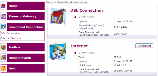 The Broadband Connection section
