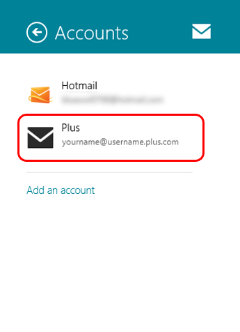 Choose your email account from the list.