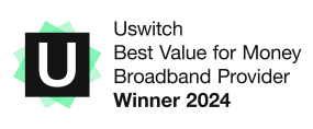 Uswitch Best Value for Money Broadband Provider Winner 2024
