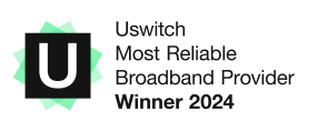 Uswitch Most Reliable Broadband Provider Winner 2024