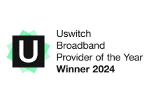 Uswitch Broadband Provider of the Year Winner 2024