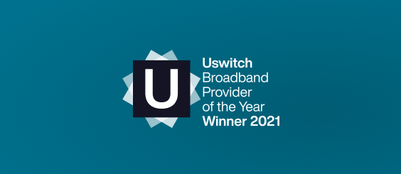 Uswitch Best Provider Customer Service Winner 2020 logo