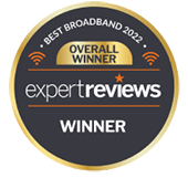 Expert Reviews, Best Broadband 2022, overall winner.