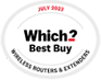 Which? Best Buy wireless routers & extenders July 2023 logo