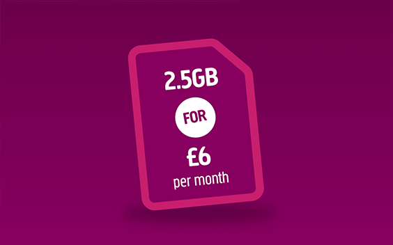 2.5GB for £6 per month